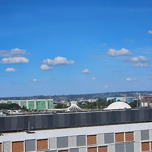 V909 Flat Bem Espacoso Com Varanda Vista Esplanada Apartamento